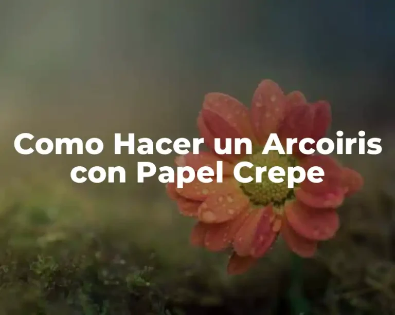 Como Hacer un Arcoiris con Papel Crepe