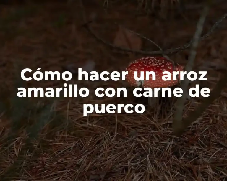 Cómo hacer un arroz amarillo con carne de puerco