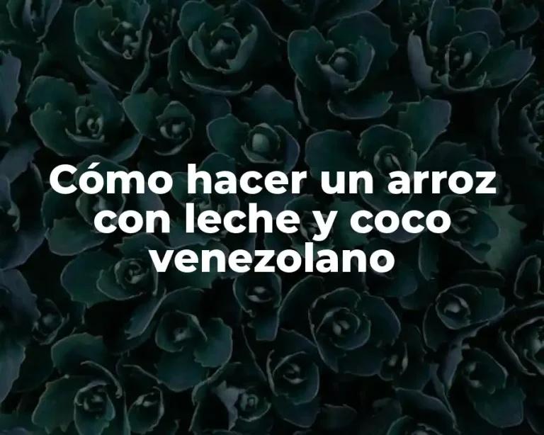 Cómo hacer un arroz con leche y coco venezolano