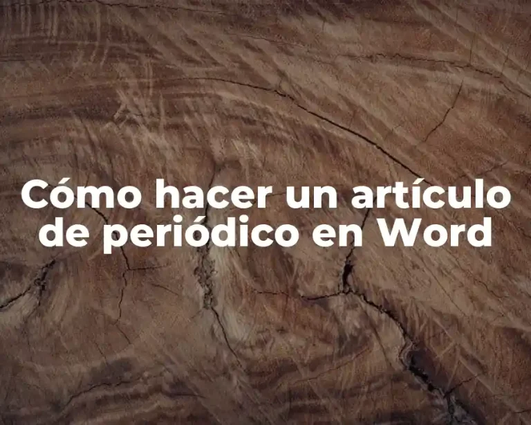 Cómo hacer un artículo de periódico en Word