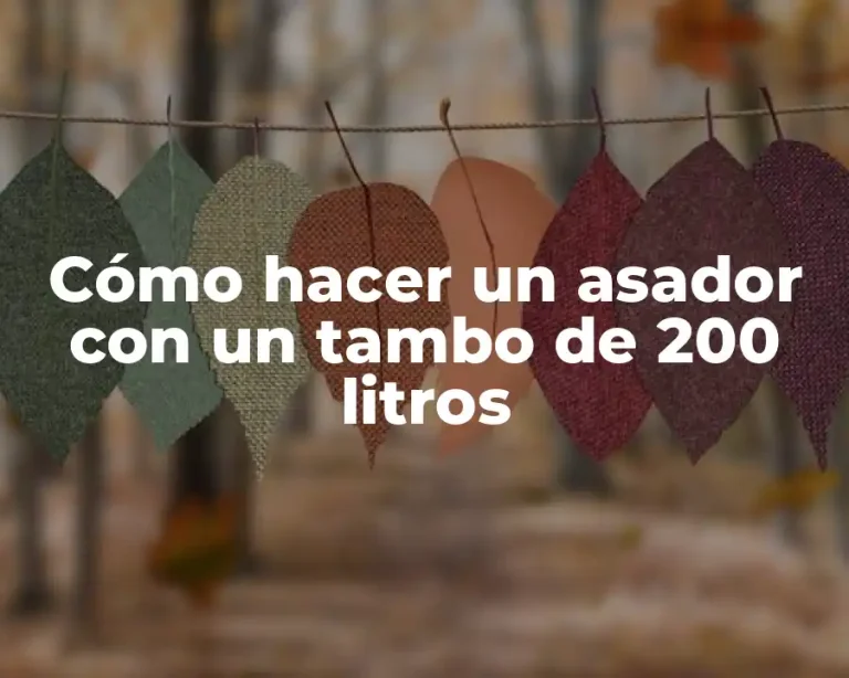 Cómo hacer un asador con un tambo de 200 litros