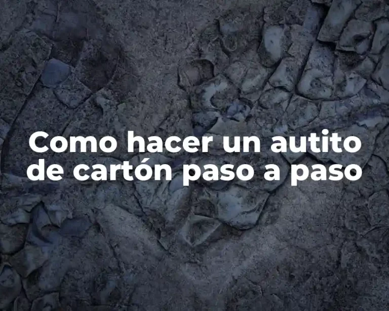Como hacer un autito de cartón paso a paso