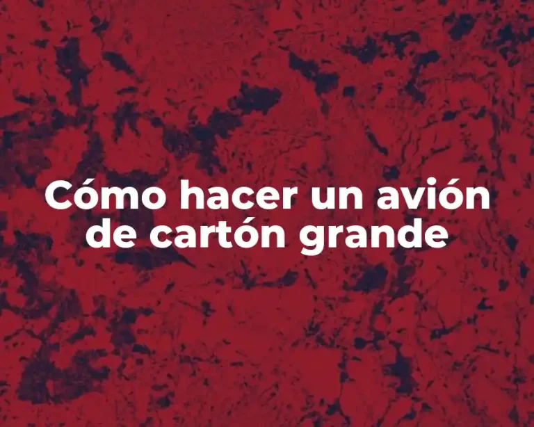 Cómo hacer un avión de cartón grande