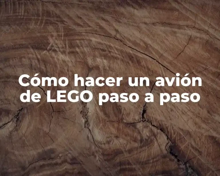 Cómo hacer un avión de LEGO paso a paso