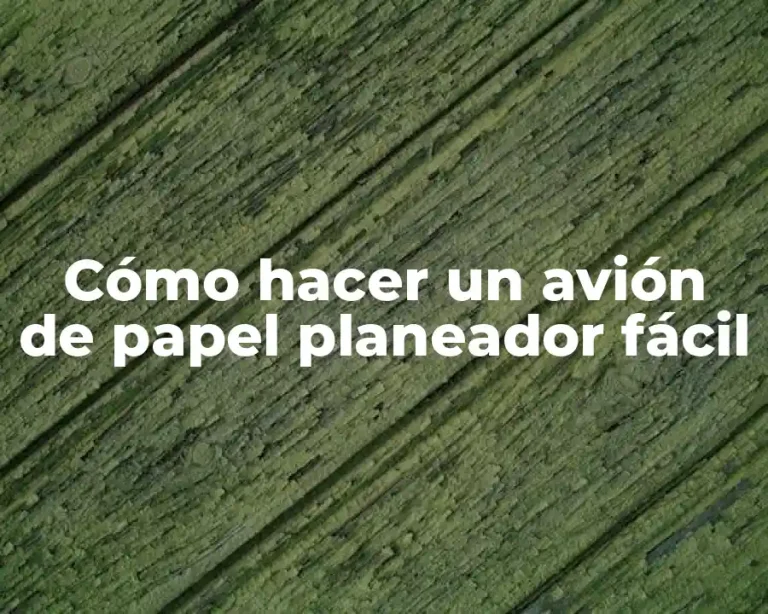Cómo hacer un avión de papel planeador fácil
