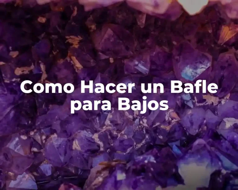Como Hacer un Bafle para Bajos