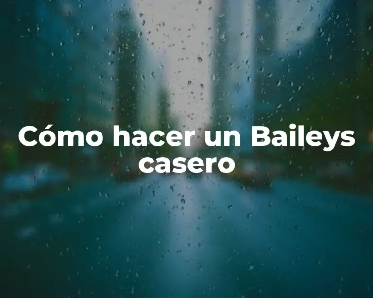 Cómo hacer un Baileys casero