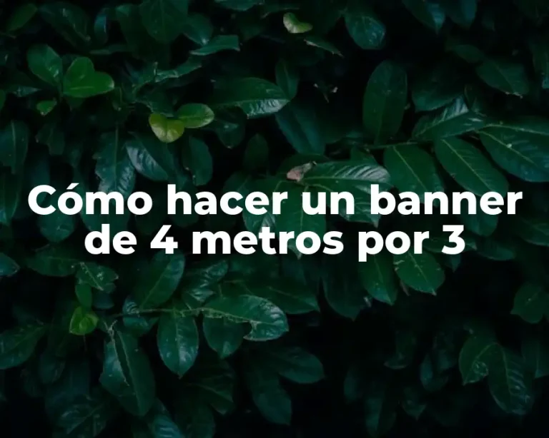 Cómo hacer un banner de 4 metros por 3