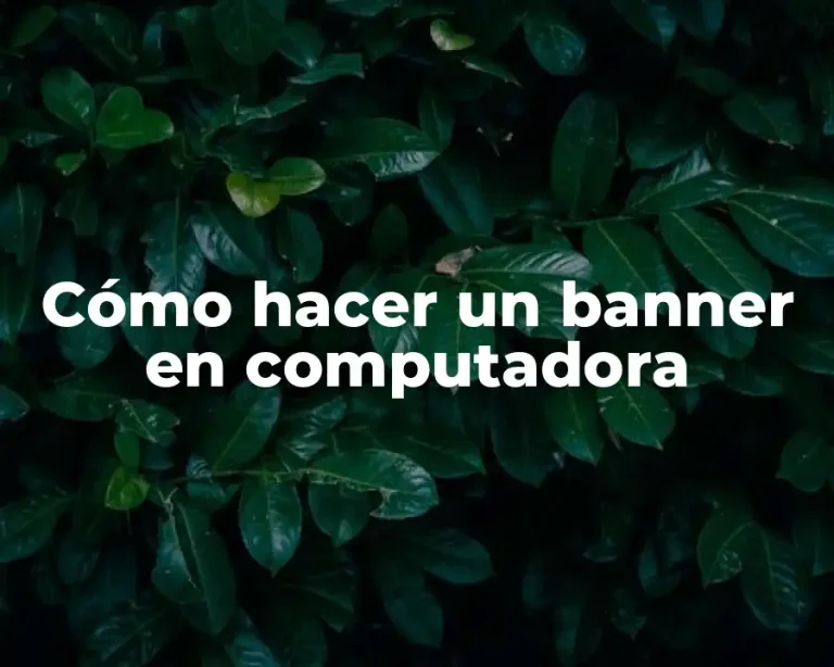 Cómo hacer un banner en computadora