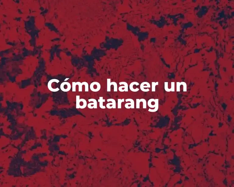 Cómo hacer un batarang