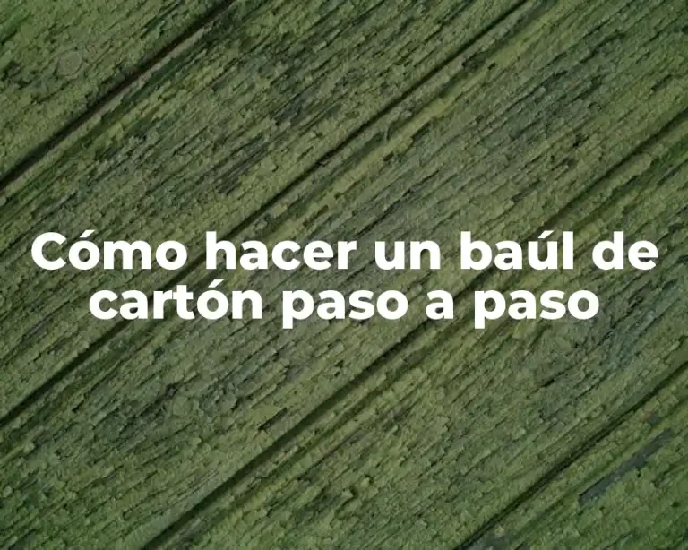 Cómo hacer un baúl de cartón paso a paso