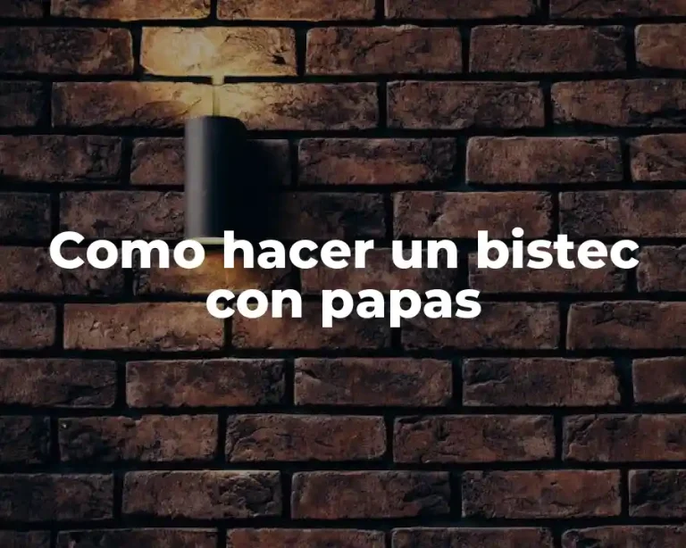 Como hacer un bistec con papas