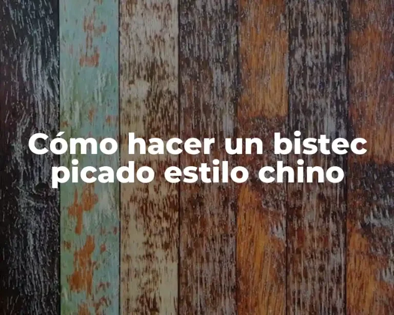 Cómo hacer un bistec picado estilo chino