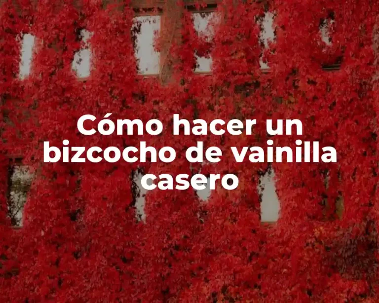 Cómo hacer un bizcocho de vainilla casero