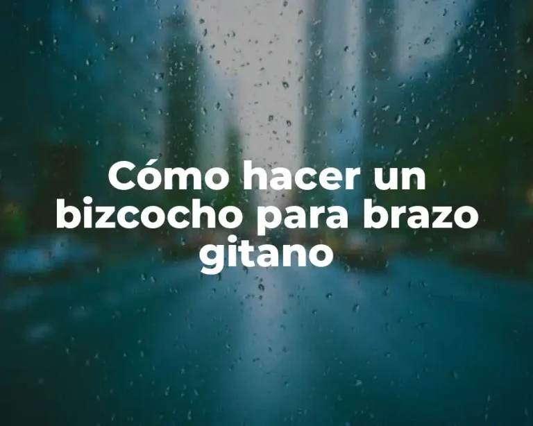Cómo hacer un bizcocho para brazo gitano
