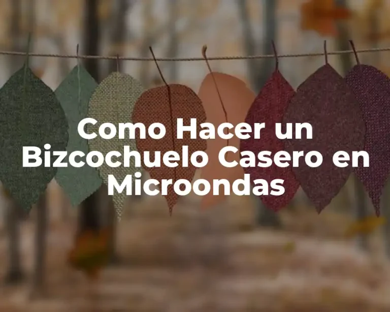 Como Hacer un Bizcochuelo Casero en Microondas