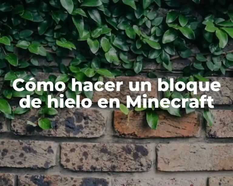 Cómo hacer un bloque de hielo en Minecraft