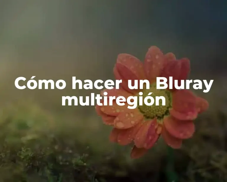 Cómo hacer un Bluray multiregión
