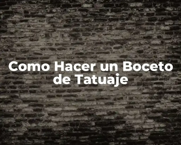 Como Hacer un Boceto de Tatuaje