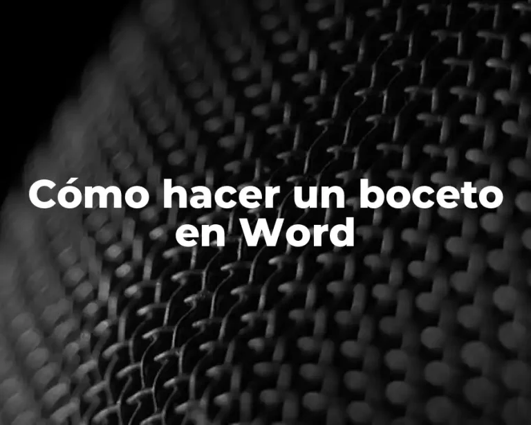 Cómo hacer un boceto en Word