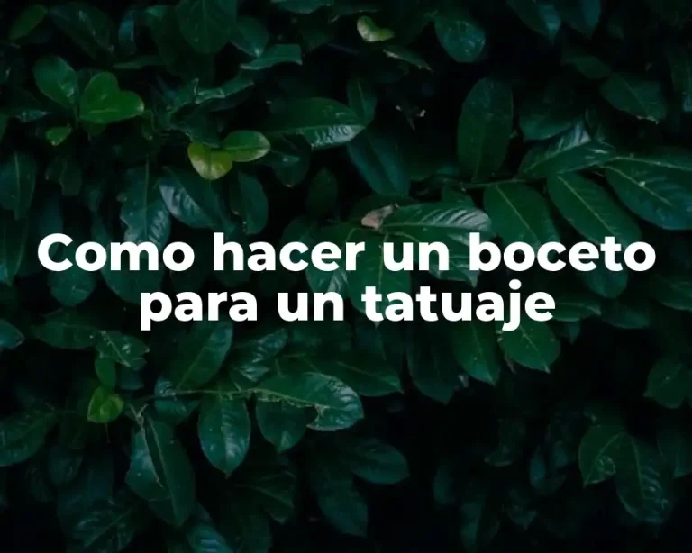 Como hacer un boceto para un tatuaje