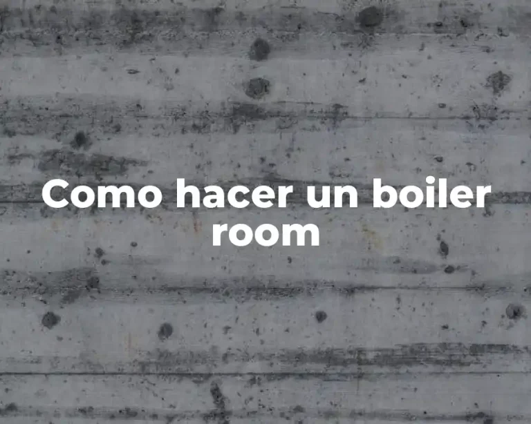 Como hacer un boiler room