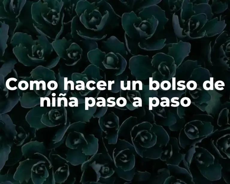 Como hacer un bolso de niña paso a paso