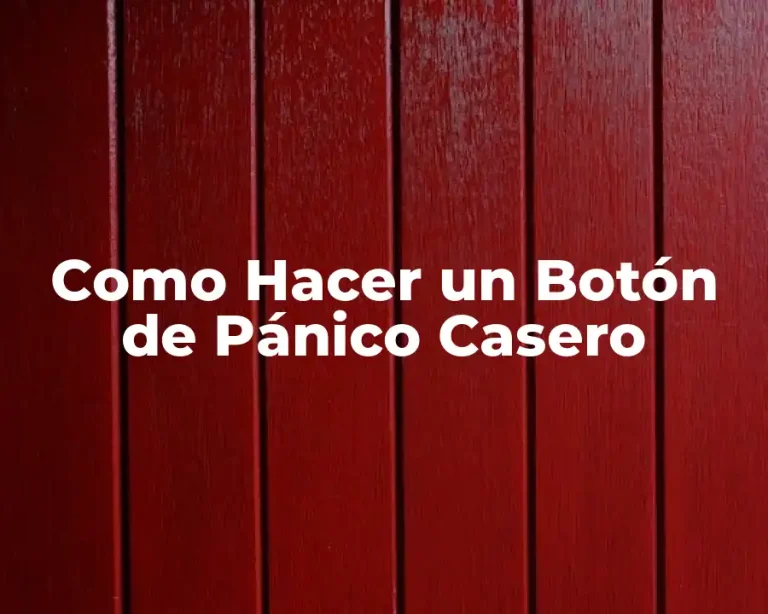 Como Hacer un Botón de Pánico Casero