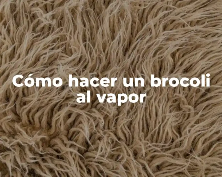 Cómo hacer un brocoli al vapor
