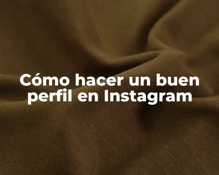 Cómo hacer un buen perfil en Instagram
