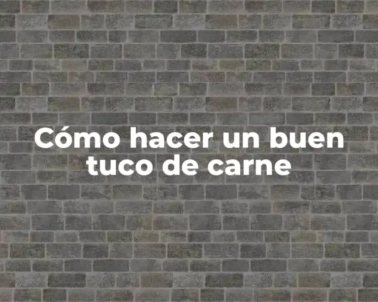 Cómo hacer un buen tuco de carne