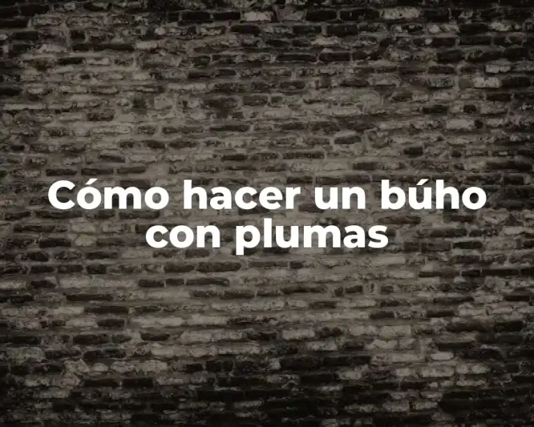 Cómo hacer un búho con plumas