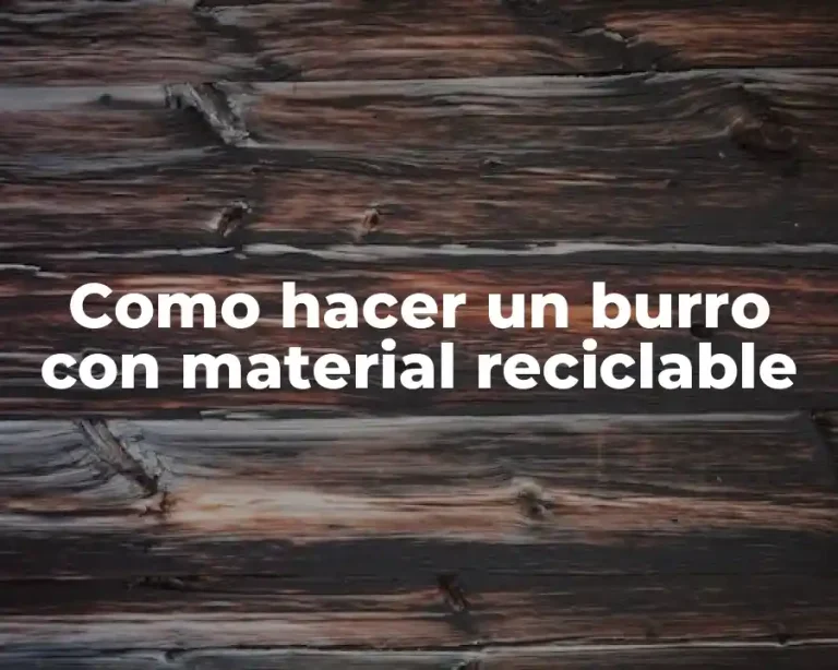 Como hacer un burro con material reciclable