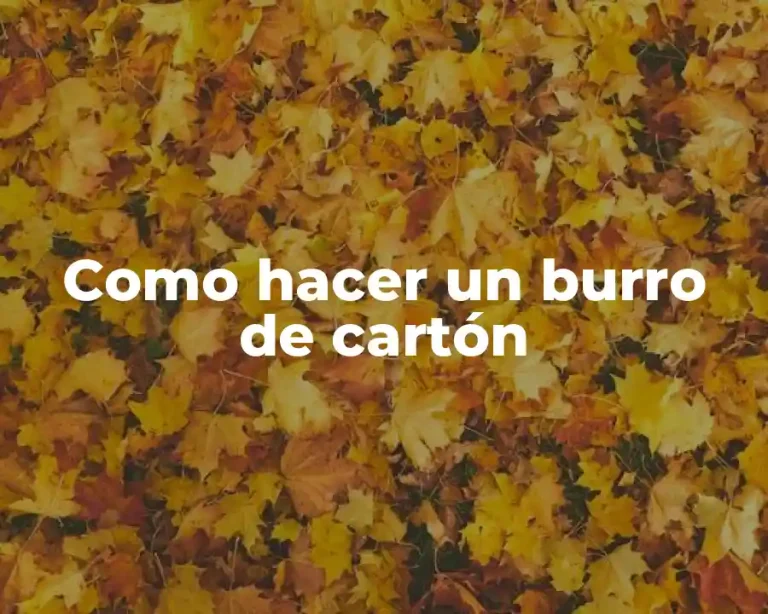 Como hacer un burro de cartón