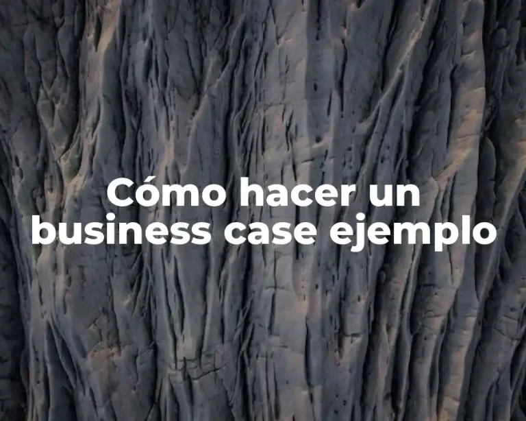 Cómo hacer un business case ejemplo