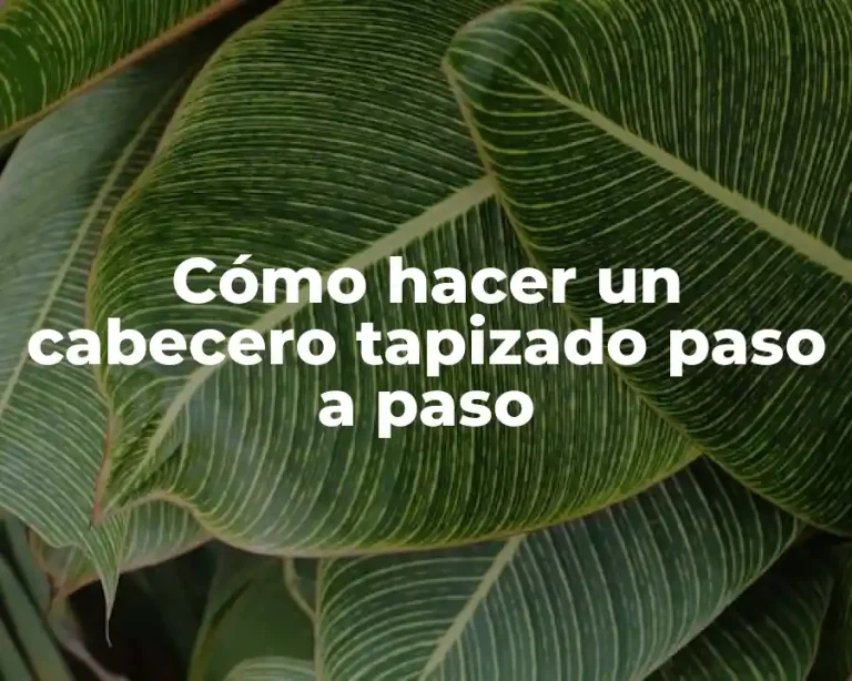 Cómo hacer un cabecero tapizado paso a paso