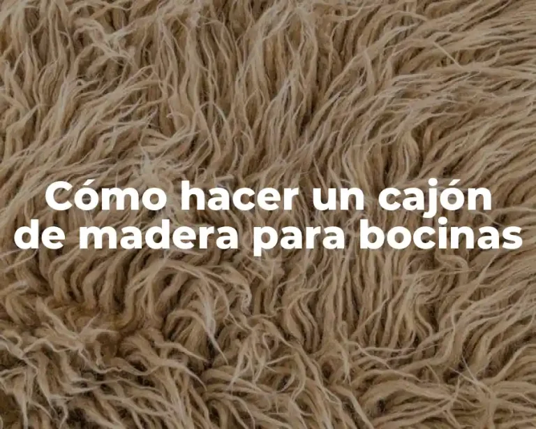 Cómo hacer un cajón de madera para bocinas