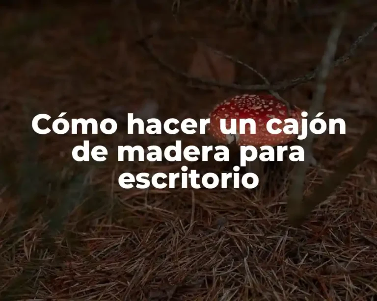 Cómo hacer un cajón de madera para escritorio