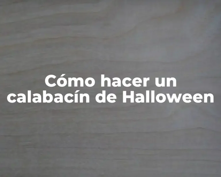 Cómo hacer un calabacín de Halloween