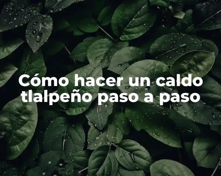 Cómo hacer un caldo tlalpeño paso a paso