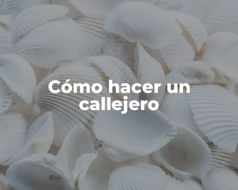 Cómo hacer un callejero