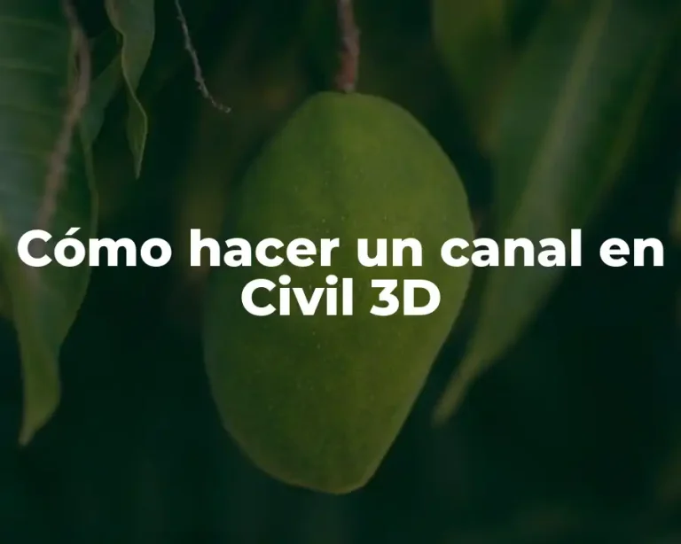 Cómo hacer un canal en Civil 3D