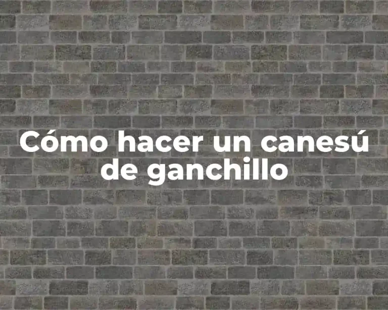 Cómo hacer un canesú de ganchillo