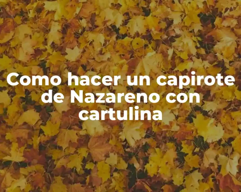 Como hacer un capirote de Nazareno con cartulina