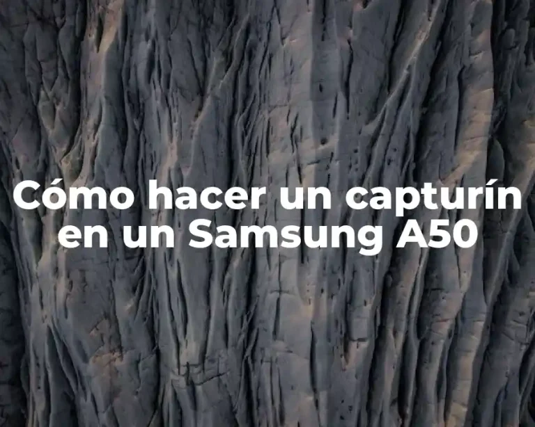 Cómo hacer un capturín en un Samsung A50