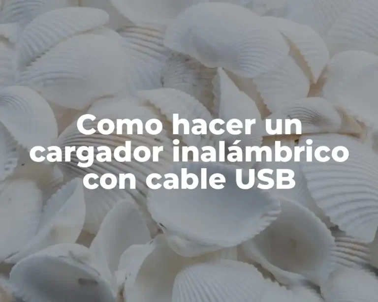 Como hacer un cargador inalámbrico con cable USB