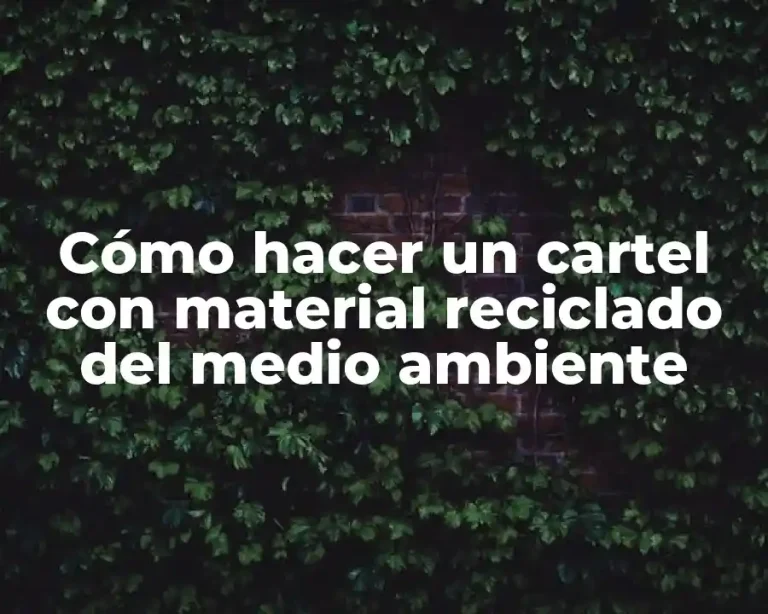 Cómo hacer un cartel con material reciclado del medio ambiente