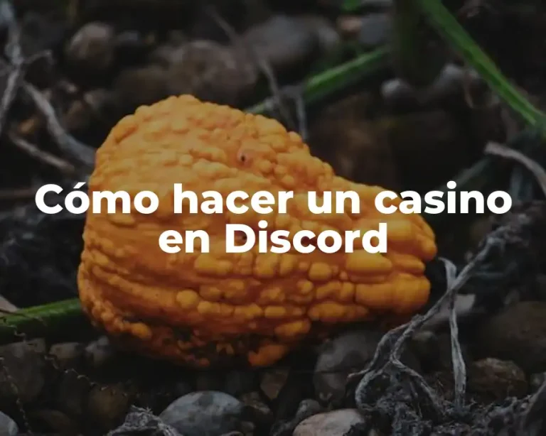 Cómo hacer un casino en Discord