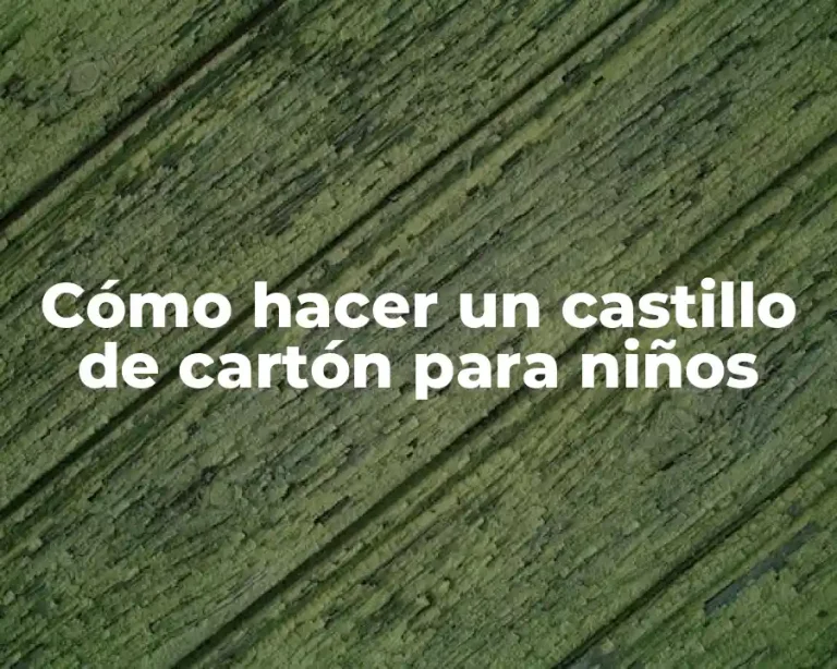 Cómo hacer un castillo de cartón para niños