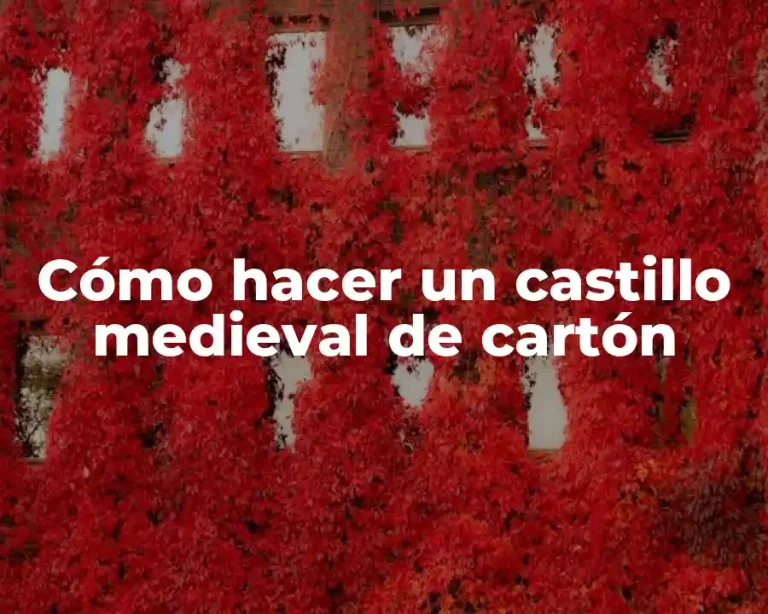 Cómo hacer un castillo medieval de cartón